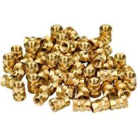 DESON 50pcs Tuercas M3x5.7mm- Insertos de Tuercas- Casquillos Roscados de Latón